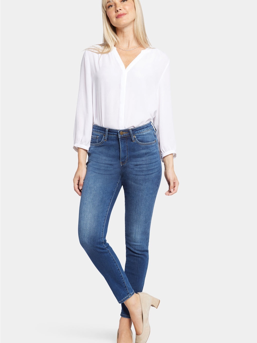 NYDJ Ami Skinny Jeans Size 12 Higher Rise Lift Tuck Presidio NWT Slimming